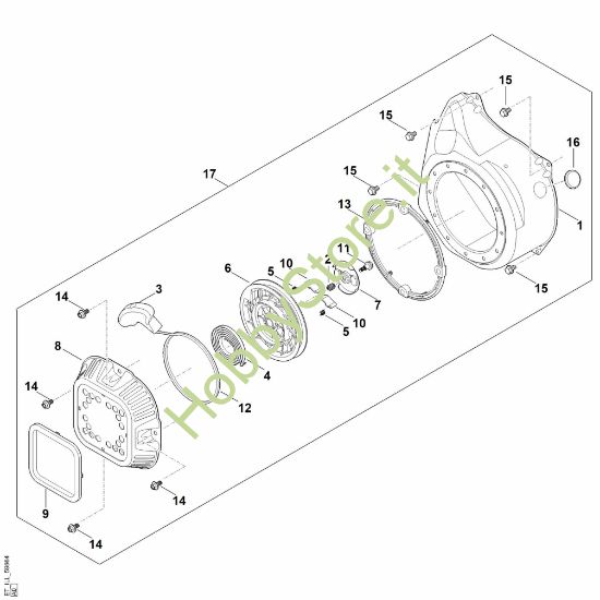 Picture of J - Sistema di avviamento e scatola filtro aria EHC 700.0 (EHC700-0003)